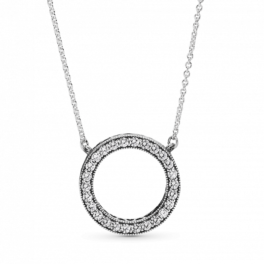 PANDORA szívei nyaklánc nyaklánc 590514CZ-45