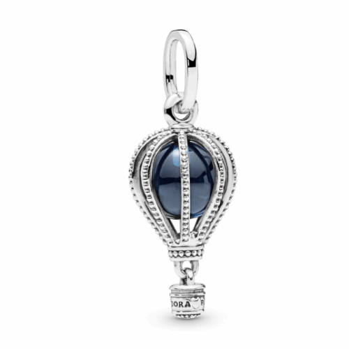 PANDORA Kék hőlégballon charm