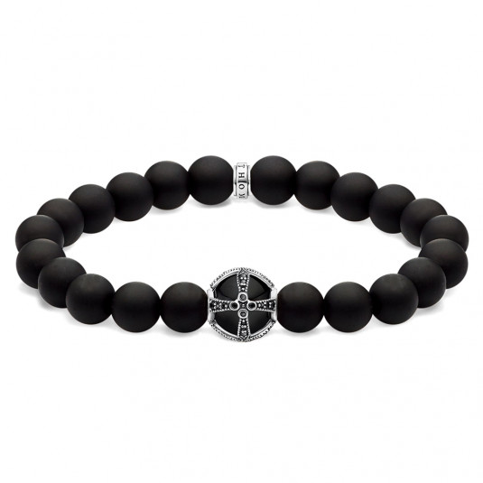 THOMAS SABO karkötő Cross black karkötő A1928-812-11-L18