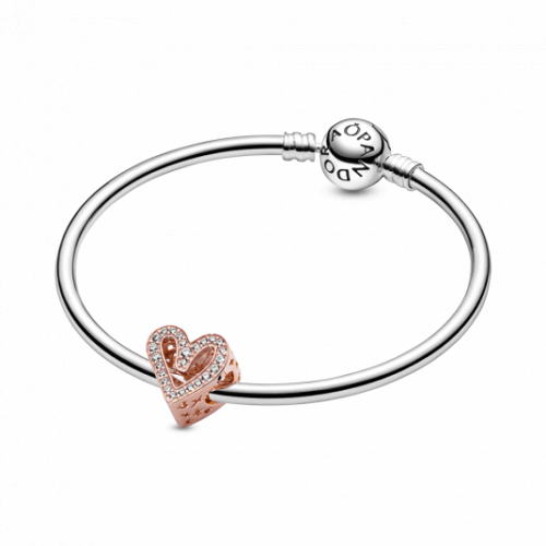 PANDORA karperec "Sparkling heart" karkötő 590713+788692C01