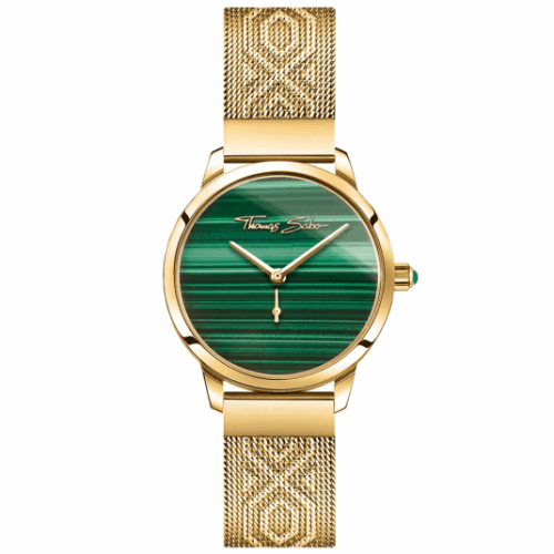 THOMAS SABO karóra Garden Spirit malachite gold karóra WA0365-264-211-33