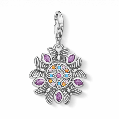 THOMAS SABO charm medál Amulet kaleidoscope silver medál 1827-477-7