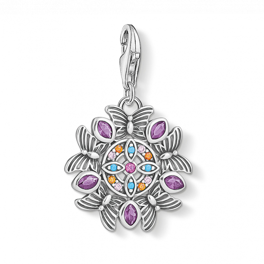 THOMAS SABO charm medál Amulet kaleidoscope silver medál 1827-477-7