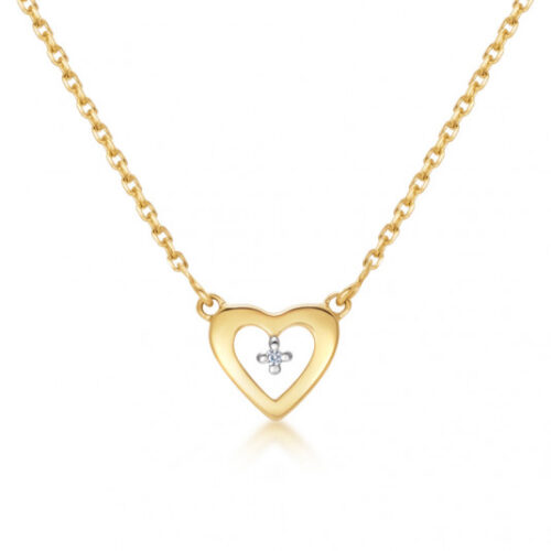 SOFIA DIAMONDS arany nyaklánc szívvel és gyémánttal 0