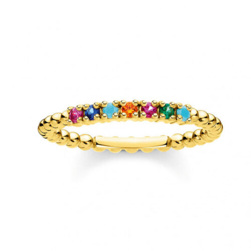 THOMAS SABO gyűrű Ring dots colourful Stones gold gyűrű TR2323-488-7