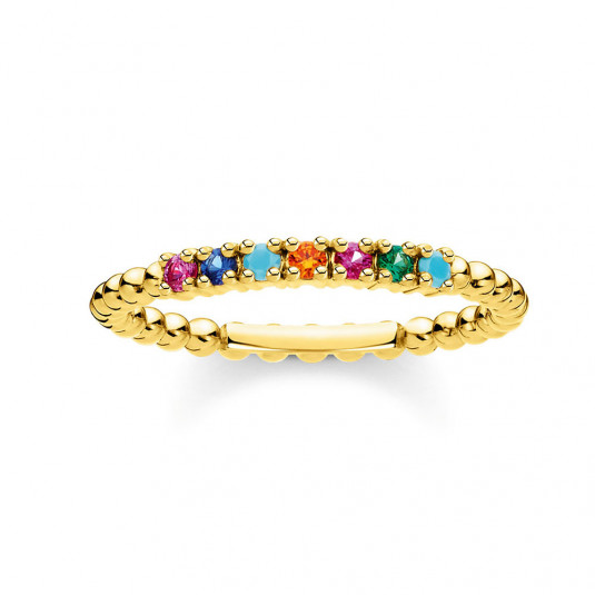 THOMAS SABO gyűrű Ring dots colourful Stones gold gyűrű TR2323-488-7