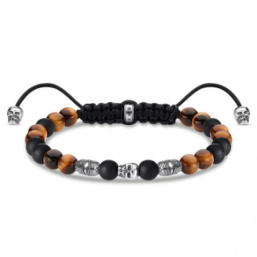 THOMAS SABO karkötő Brown Skull karkötő A1946-811-7-L22v