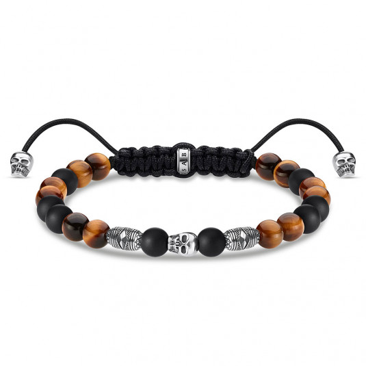 THOMAS SABO karkötő Brown Skull karkötő A1946-811-7-L22v