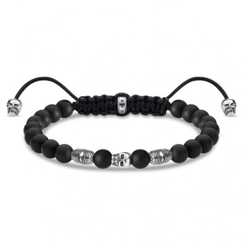 THOMAS SABO karkötő Black Skull karkötő A1945-811-11-L22v