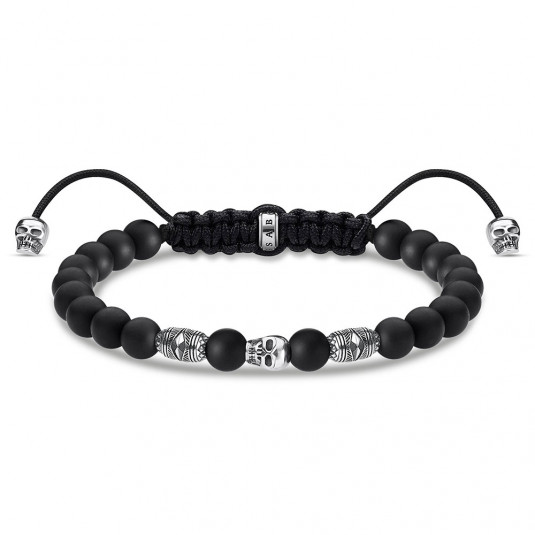 THOMAS SABO karkötő Black Skull karkötő A1945-811-11-L22v