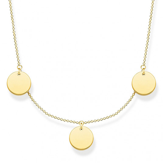 THOMAS SABO nyaklánc Three discs gold nyaklánc KE1959-413-39