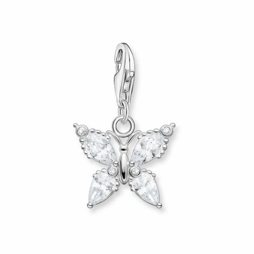THOMAS SABO medál Butterfly white stones medál 1862-051-14