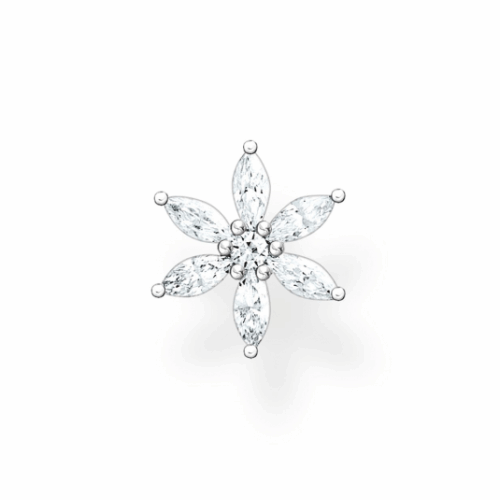 THOMAS SABO fél pár fülbevaló Flower white stones fülbevaló H2196-051-14