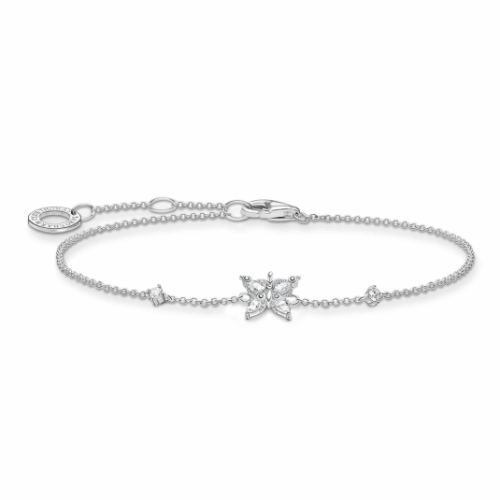 THOMAS SABO karkötő Butterfly white stones karkötő A2028-051-14-L19V