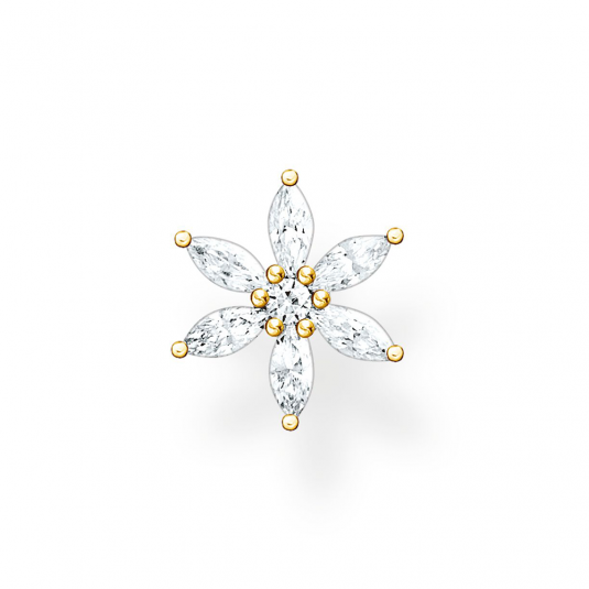 THOMAS SABO fél pár fülbevaló Flower white stones gold fülbevaló H2196-414-14