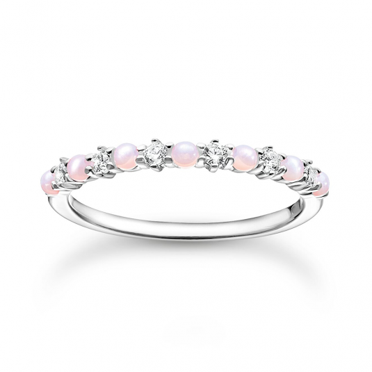 THOMAS SABO gyűrű Pink and white stones gyűrű TR2343-166-7