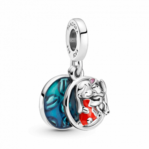 PANDORA Disney Lilo és Stitch családi függő charm