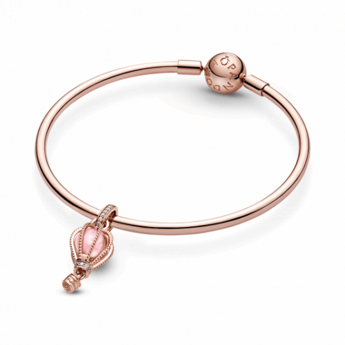 PANDORA aranyozott karperec Sparkling Pink Hot Air Balloon karkötő 587132+789434C01