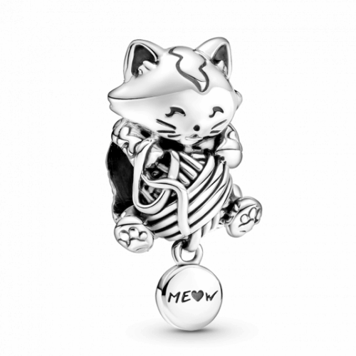 PANDORA Cica és gombolyag charm
