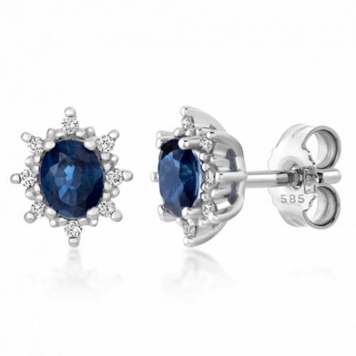 SOFIA DIAMONDS arany zafír fülbevaló gyémántokkal fülbevaló PAK11941W