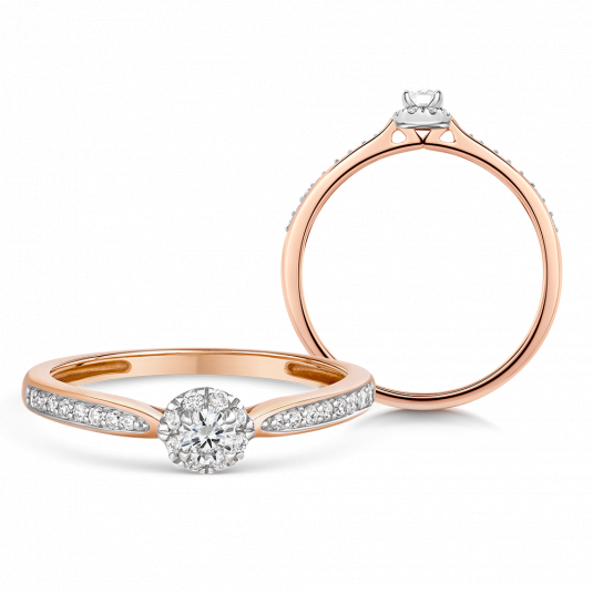 SOFIA DIAMONDS arany eljegyzési gyűrű gyémánttal gyűrű UDRG48708R-H-I1