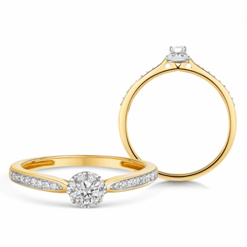 SOFIA DIAMONDS arany eljegyzési gyűrű gyémánttal gyűrű UDRG48708Y-H-I1