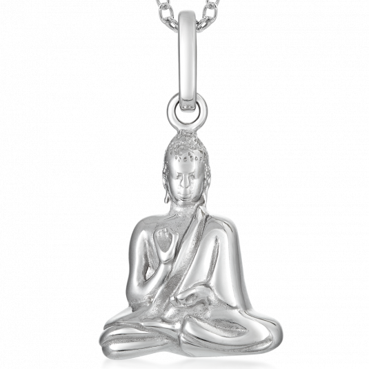 SOFIA ezüst medál ülő Buddha medál SJ230214.200