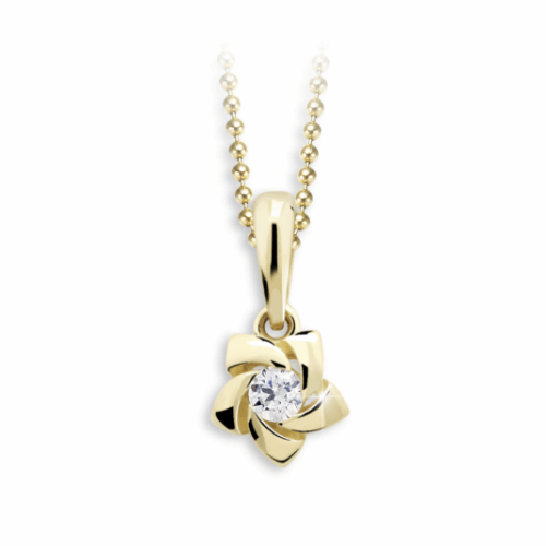 CUTIE DIAMONDS arany virág medál C2201