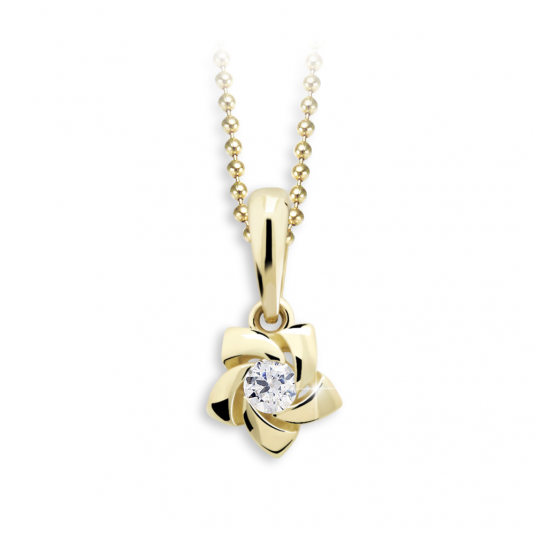 CUTIE DIAMONDS arany virág medál C2201