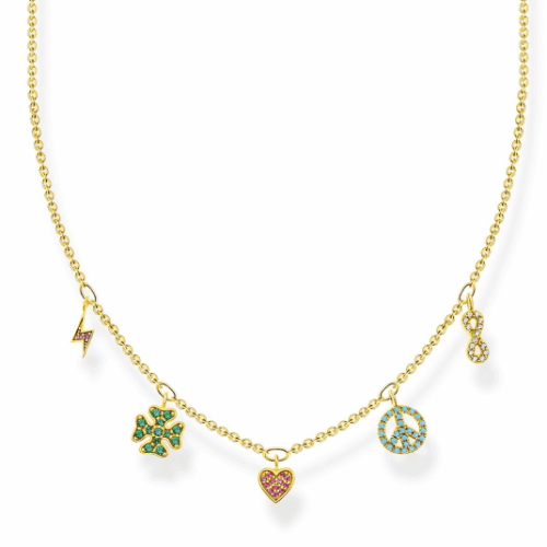THOMAS SABO nyaklánc Symbols multicoloured gold nyaklánc KE2123-488-7