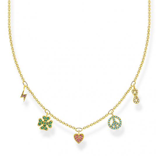 THOMAS SABO nyaklánc Symbols multicoloured gold nyaklánc KE2123-488-7