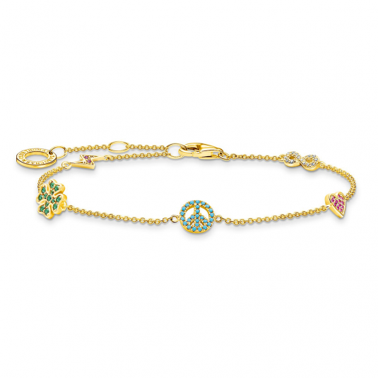 THOMAS SABO karkötő Symbols multicoloured gold karkötő A2039-488-7