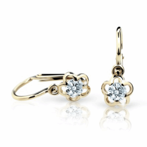 CUTIE DIAMONDS arany fülbevaló virág C1945 fülbevaló ND1945-10-D-X-1