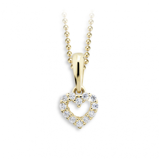 CUTIE DIAMONDS arany szív medál C2157