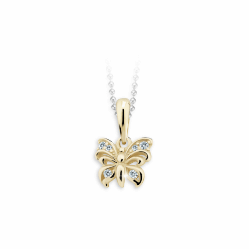 CUTIE DIAMONDS arany pillangó medál C2226
