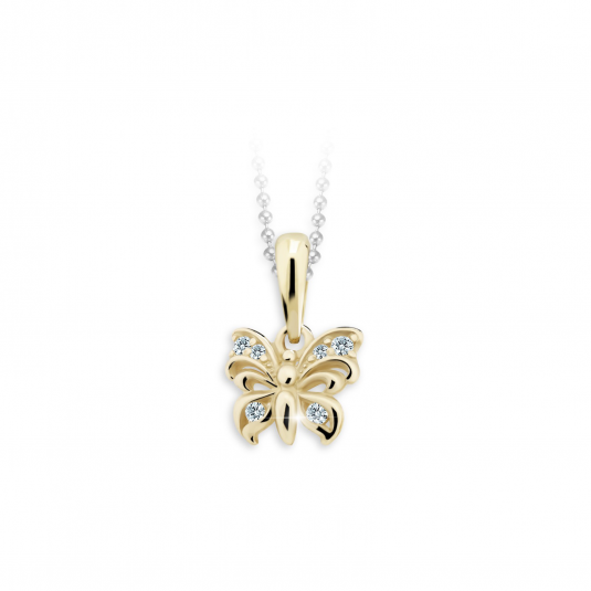 CUTIE DIAMONDS arany pillangó medál C2226