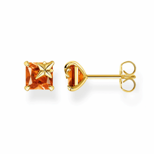 THOMAS SABO fülbevaló Orange stone gold with star fülbevaló H2116-472-8