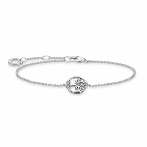 THOMAS SABO karkötő Tree of Love with white stones karkötő A2041-051-14-L19V