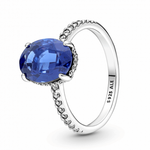 PANDORA Szikrázó kék köves gyűrű gyűrű 190056C01