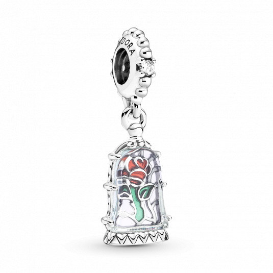PANDORA Disney függő charm Elvarázsolt rózsa