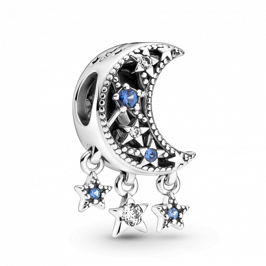 PANDORA charm Hold és csillagok