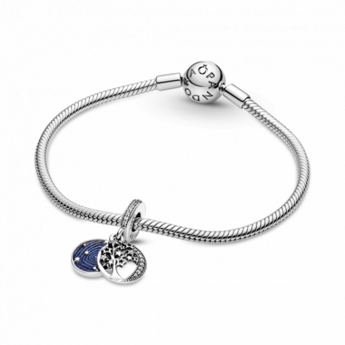 PANDORA karkötő Tree & Galaxy Moon karkötő 590728+799645C01