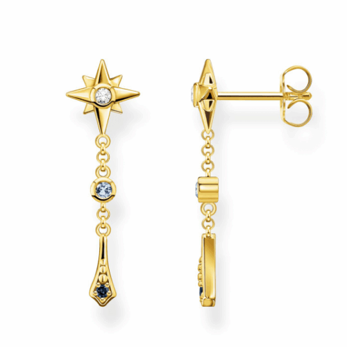 THOMAS SABO fülbevaló Royalty star stones gold fülbevaló H2209-959-7
