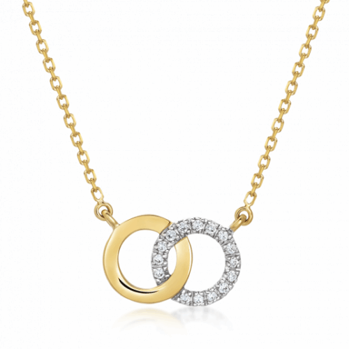SOFIA DIAMONDS arany nyaklánc összekapcsolt körök nyaklánc GEMCS24046-49