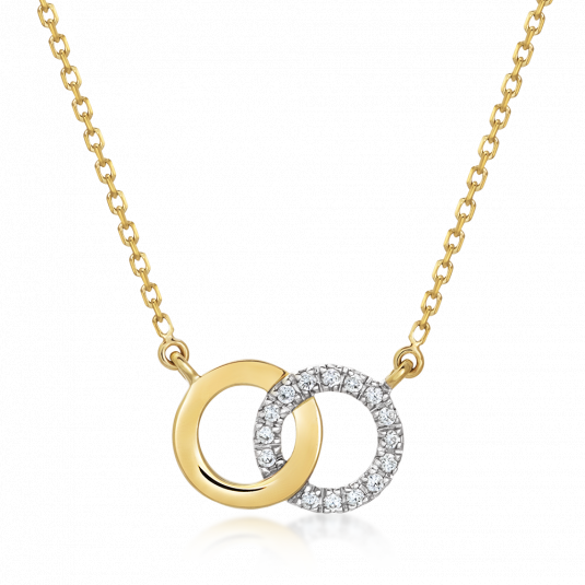 SOFIA DIAMONDS arany nyaklánc összekapcsolt körök nyaklánc GEMCS24046-49