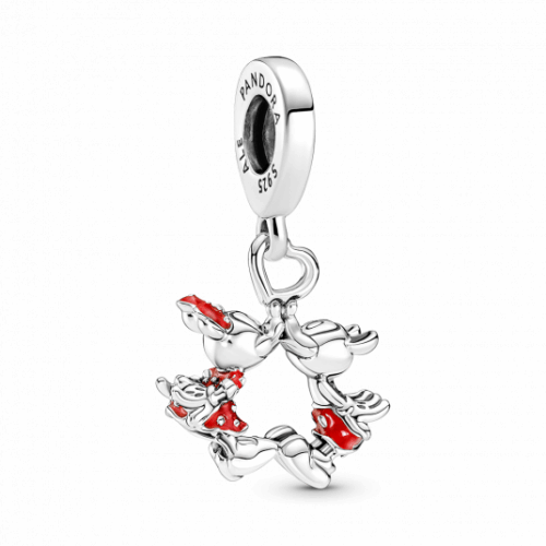 PANDORA Disney csókolózó Mickey és Minnie függő charm