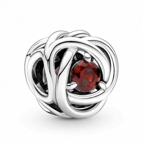 PANDORA Vörös örökkévalóság kör charm