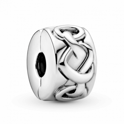 PANDORA Összefonódó szívek klip charm