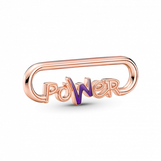 PANDORA ME aranyozott Power feliratú hosszú láncszem medál 780766C01