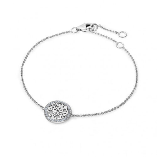 SOFIA ezüst karkötő ornamentum körben cirkóniákkal karkötő CK9010233610-15-17